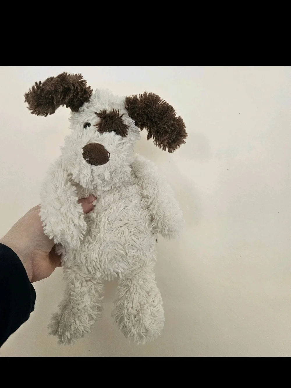 Vtg Chelsea Teddy Bear Co Plush Dog Cream Brown Shaggy Puppy Stuffed Animal 12”